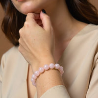 Bracelet "Amour Inconditionnel" en Quartz Rose 2