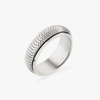 silver spinning woven ring 1