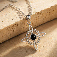 Pendentif « Protection Symbolique » en Obsidienne 4