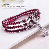 "Abundance" Mehrfach-Wickelarmband in Granat 5