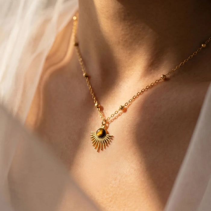 “Maya Sun” Pendant in Tiger's Eye