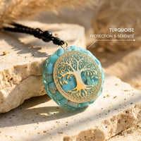 Pendentif Orgonite "Anahata" en Turquoise 4