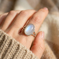 Adjustable Ring "Astral Sweetness" in Moonstone 2