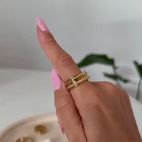 bague plissée tournante en argent 3