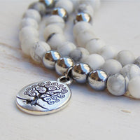 "Feminine Softness" Howlite Mala Bracelet 5