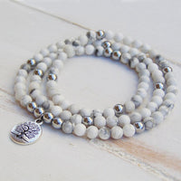 "Mala-Armband 'Weibliche Sanftheit' aus Howlith" 4