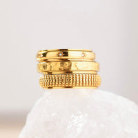 gold spinning woven ring 5