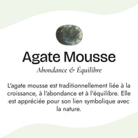 Bracelet réglable « Sérénité » en agate mousse 6