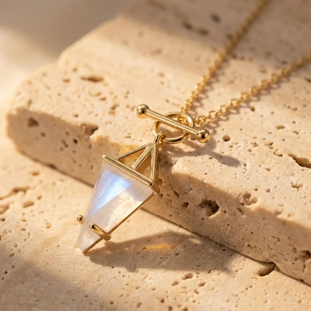 Pendentif « Moon Point » en pierre de lune