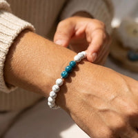 "Motivation" Armband aus Apatit & Howlith 2