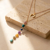 Double collier "Cascade des 7 chakras" 1