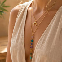 Double collier "Cascade des 7 chakras" 4