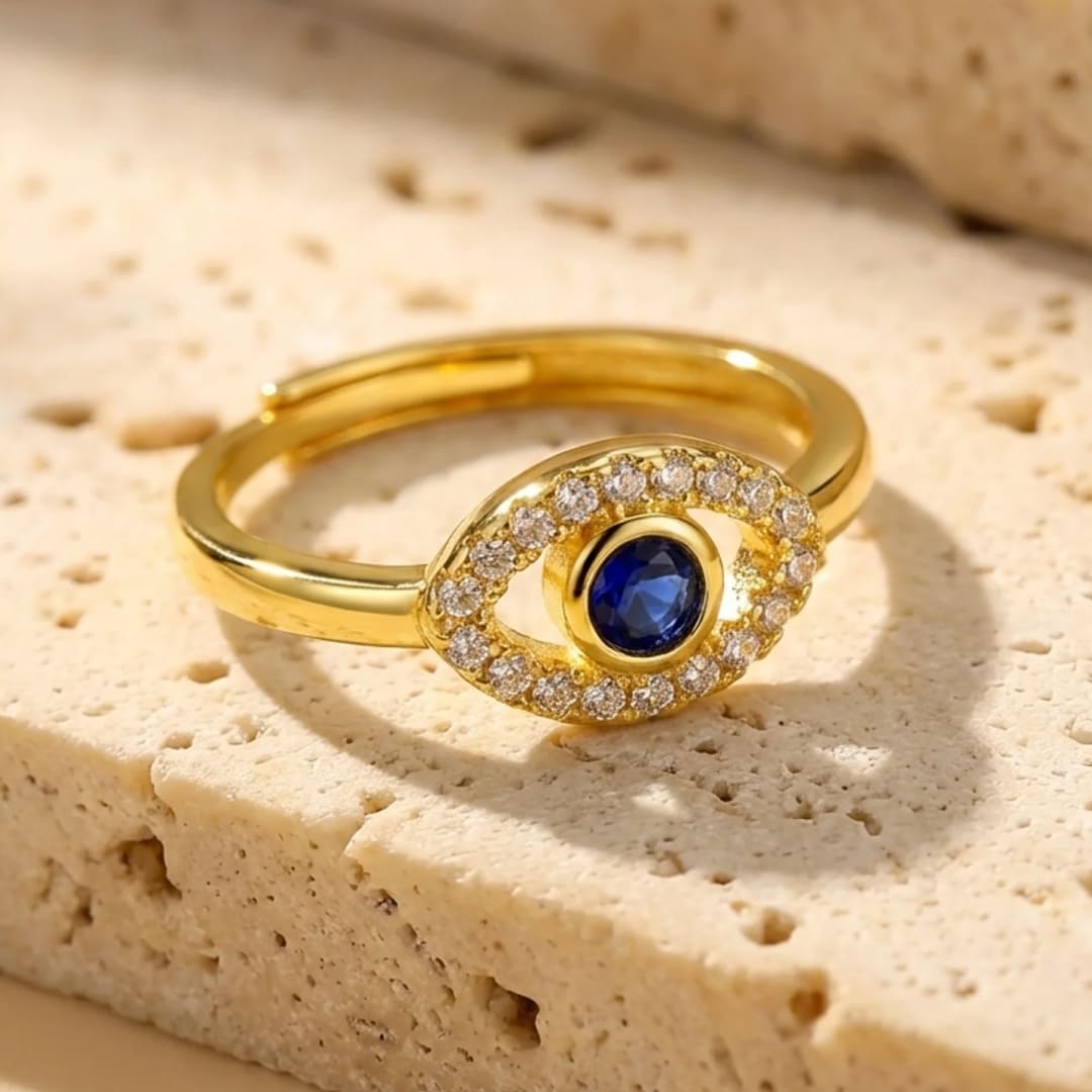 Bague réglable "Evil Eye"