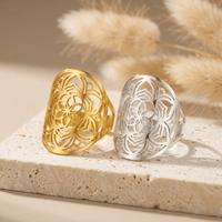 Verstellbarer Ring „Mandala-Blüte“ 7