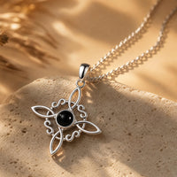 Pendentif « Protection Symbolique » en Obsidienne 3