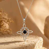 Pendentif « Protection Symbolique » en Obsidienne 1