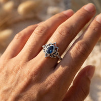 Bague ajustable "Éveil du Lotus" 2