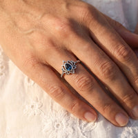Bague ajustable "Éveil du Lotus" 4