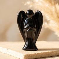 "Guardian Angel" Statuette in Natural Stone 2
