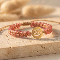 Bracelet tissé "12 Constellations" en pierres naturelles 3