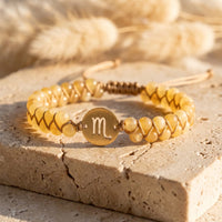 Bracelet tissé "12 Constellations" en pierres naturelles 10
