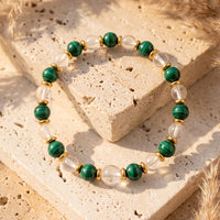 Bracelet "Nouveau Départ" en Malachite et Cristal de Roche 5