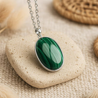 "Inner Renaissance" Pendant in Malachite 1