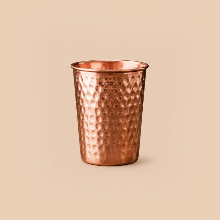 Service de verres en cuivre martelé artisanal
