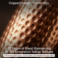 Certified Ayurveda Pure Copper Water Bottles - V2 Hand-Hammered Edition 4
