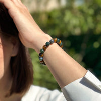 "Balance & Protection" Bracelet in Tiger's Eye & Moss Agate 4