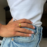 gold minimal pattern anxiety ring 5
