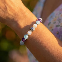 Bracelet Premium "Ciel Intérieur" en Améthyste, Aigue-marine & Pierre de lune 2