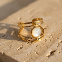 Verstellbarer Ring "Sanftheit des Perlmutt" 4