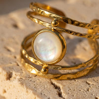 Verstellbarer Ring "Sanftheit des Perlmutt" 3