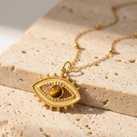 "Bad Eye" Necklace in Tiger's Eye 1