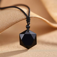 "Star" Pendant in Black Obsidian 3