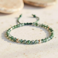 Bracelet réglable « Sérénité » en agate mousse 1
