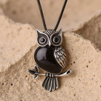 "Owl Spirit" Necklace – Natural Stone of Your Choice 1
