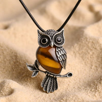 "Owl Spirit" Necklace – Natural Stone of Your Choice 3