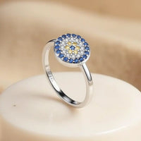 Bague à motif d'œil bleu – Symbole traditionnel de protection 4