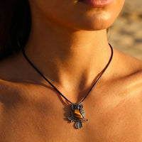 Collier « Esprit Hibou » – Pierre Naturelle au Choix 4