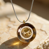 Pendentif en orgonite "Signe astrologique" en éclats de pierre 7