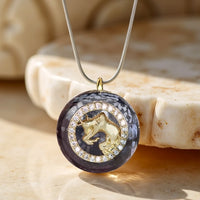 Pendentif en orgonite "Signe astrologique" en éclats de pierre 5