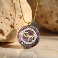 Pendentif en orgonite "Signe astrologique" en éclats de pierre 3