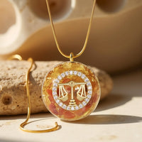 Pendentif en orgonite "Signe astrologique" en éclats de pierre 6