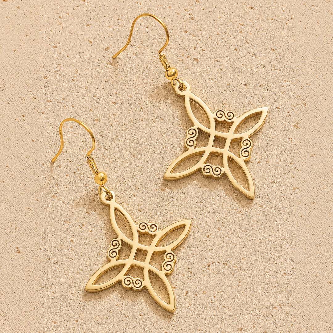 Boucles d'oreilles « Protection enchantée » en nœud de sorcière
