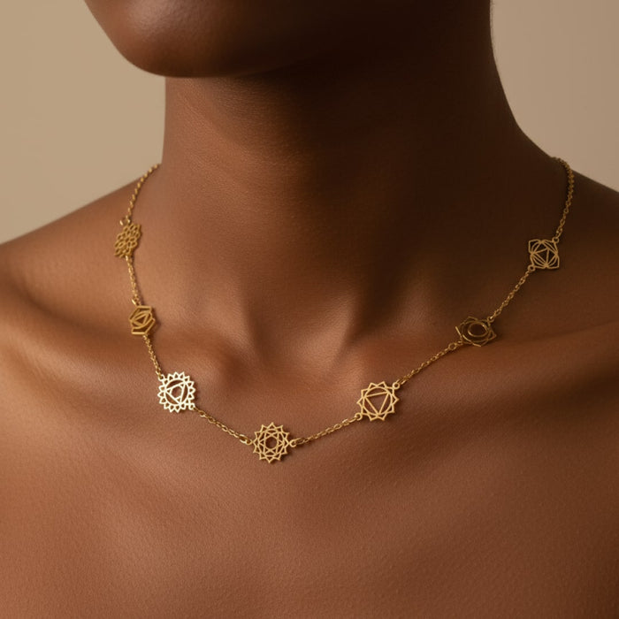 7 Chakras Necklace - Mystical Symbols