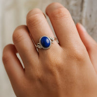 Verstellbarer Ring „Himmlische Harmonie“ aus Lapislazuli 2