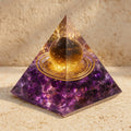 Orgonite "Letting Go" in Amethyst & Smoky Quartz