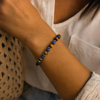 "Letting Go" Bracelet in Tiger's Eye & Lapis Lazuli 2